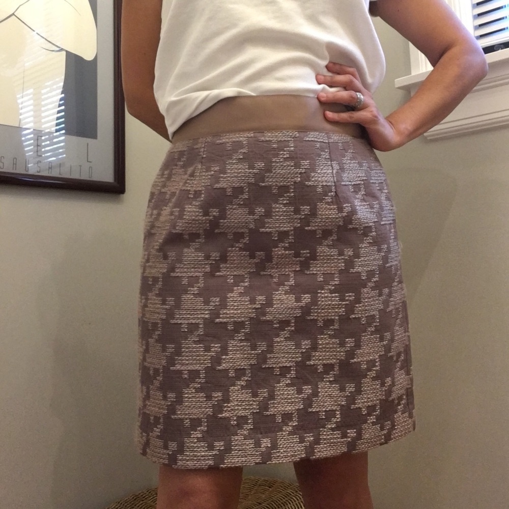 Ann Taylor Mini Petite Herringbone Skirt